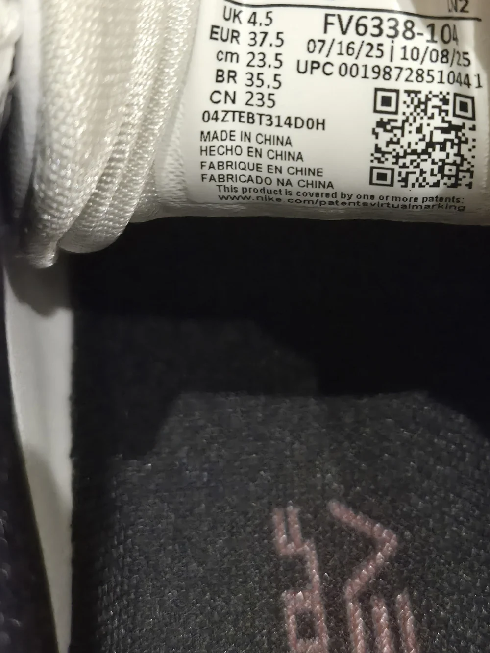 Jordan Air Rev Golf Shoes Size 5 White Black Pink FV6338-104 NEW NWT